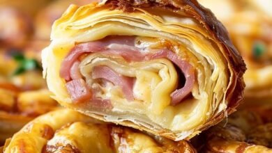 Ham and cheese pastry pinwheels