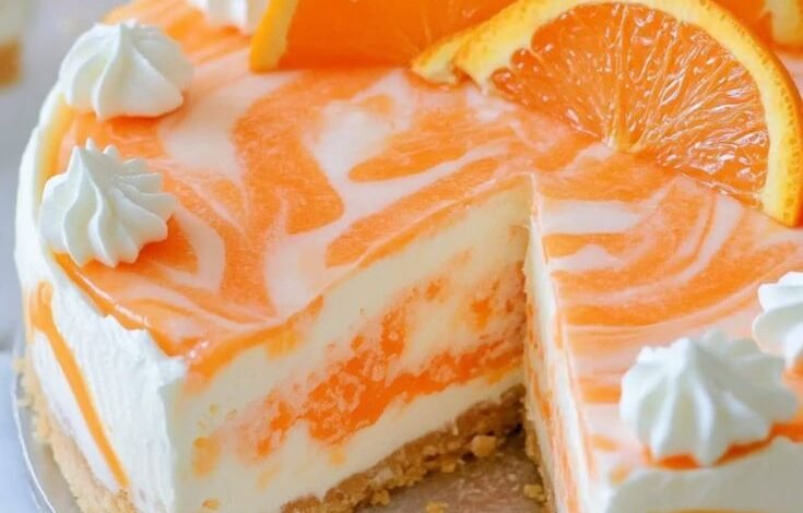 No-Bake Orange Creamsicle Cheesecake