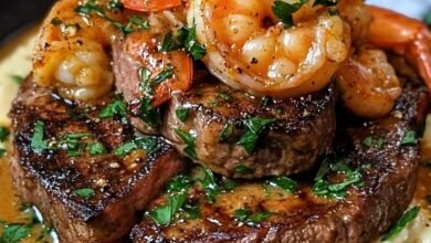 Steak with Creamy Cajun Shrimp Sauce: A Flavor Explosion!