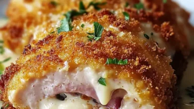 Mouthwatering Crispy Chicken Cordon Bleu with a Creamy Twist