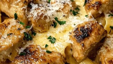 Garlic Butter Chicken with Rigatoni and Parmesan