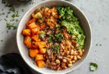 Thai Peanut Sweet Potato Buddha Bowl: Healthy & Delicious Vegan Meal