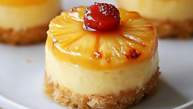 Mini Pineapple Upside-Down Cheesecakes