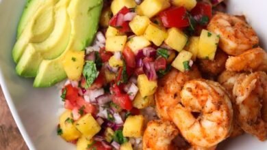 Shrimp & Rice Bowl w/ Pineapple Salsa