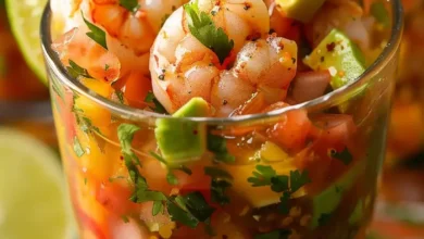 Mexican Shrimp Cocktail Recipe with Avocado & Lime