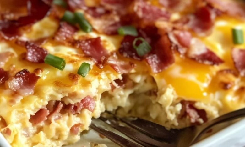 Easy Bacon, Egg, and Hashbrown Casserole