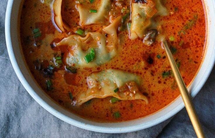 Coconut Curry Soup with Dumplings