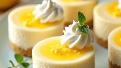 Mini Lemon Cheesecakes