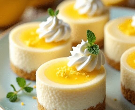 Mini Lemon Cheesecakes