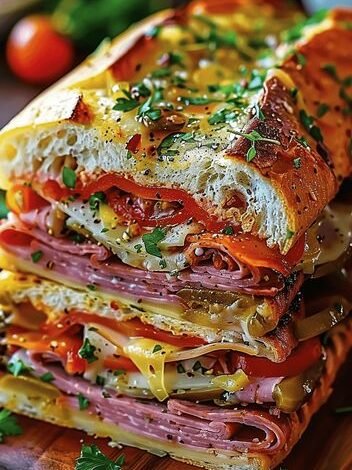 The Classic Italian Muffuletta Sandwich