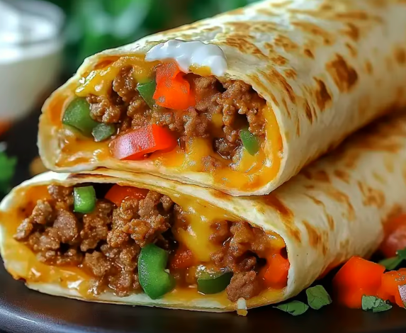 Crunchy Doritos Beef Wraps