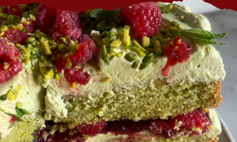 Pistachio Raspberry Cake