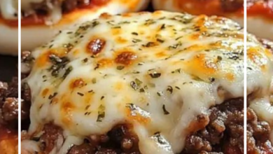 Cheesy Italian Pizza Burgers