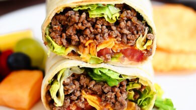 Grilled Cheeseburger Wraps