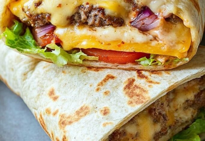 Cheeseburger Wraps - Einfach und Schnell