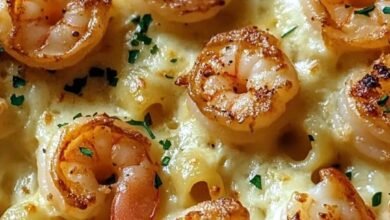 Shrimp Scampi Pasta Bake