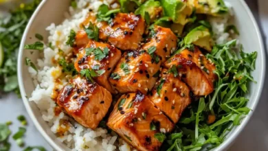 Healthy Sweet Chili Salmon Bowl