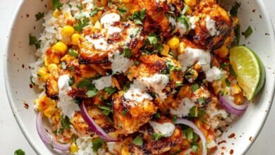 Street Corn Chicken Rice Bowl