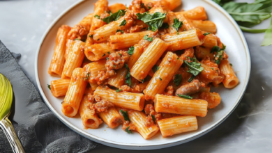 Creamy Sausage Rigatoni