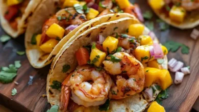 Spicy Shrimp Tacos with Mango Salsa