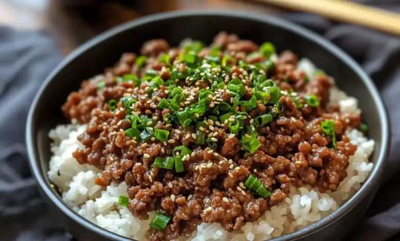 Korean Ground Beef Bowl