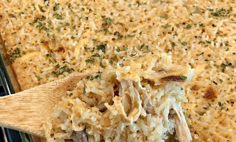 BEST EVER CHICKEN AND RICE CASSEROLE