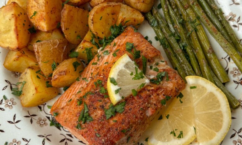 Easy Healthy Sheet Pan Salmon Dinner